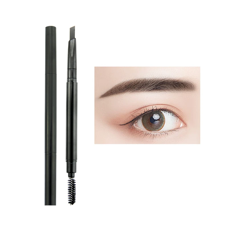 2 In 1 Eyebrow Pencil Black Brown Color Waterproof High Pigment Makeup Manufacturer