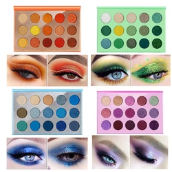 Wholesale high pigment 18 color eye shadow palette no logo makeup