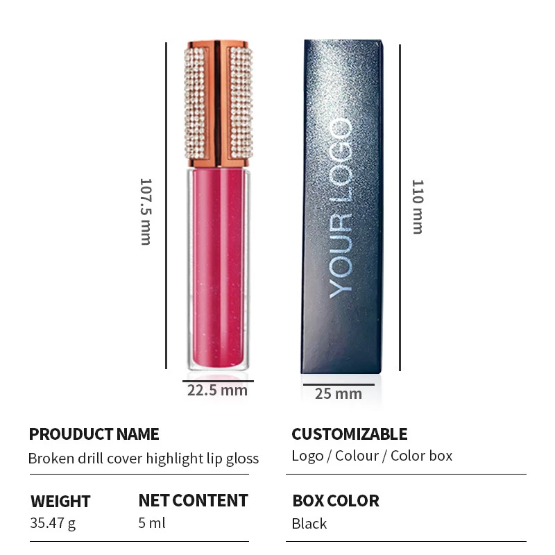 Cruelty-free glitter gloss