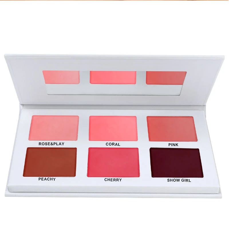 6-Color Multi-Purpose Cream Blush Palette Wholesale & Customization