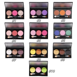 Wholesale Private Label Custom logo 3-Color Waterproof Shimmer & Matte Eyeshadow Palette